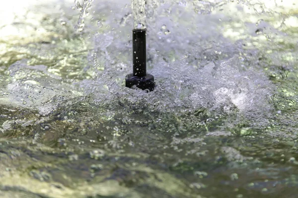 Pressure Water Fountain Jet Drops Nature — Stock Photo, Image
