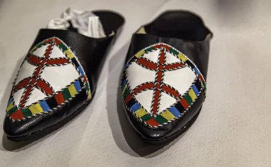 Arap aksesuarlarında Fas terlikleri, yaşam tarzı.