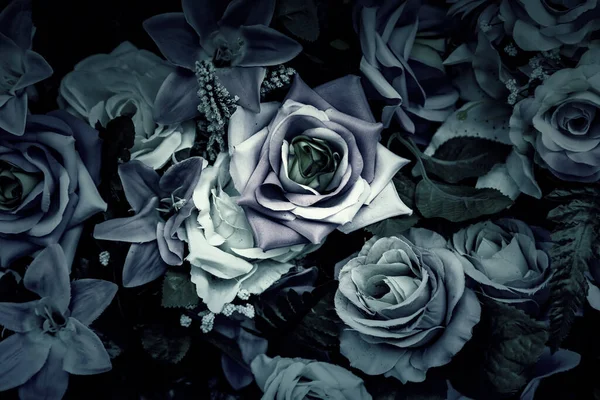 Detalhe Decoração Lembrança Para Mortos Flores Frescas — Fotografia de Stock