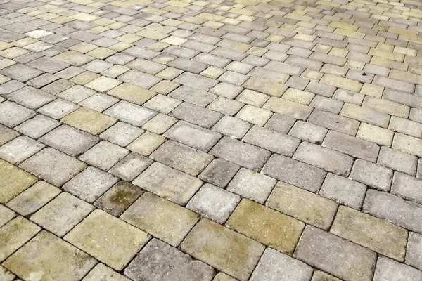 Bestrating Stenen Grond Detail Van Voetgangers Wandeling — Stockfoto