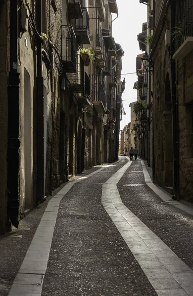 西班牙城镇中古中世纪街道的细节 历史与旅游 — 图库照片