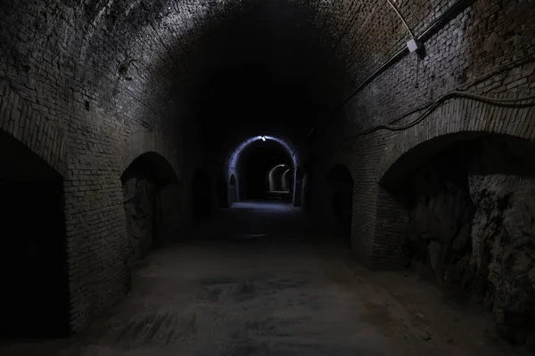 Antiguo Túnel Subterráneo Para Transporte Mercancías Paso Peatonal Subterráneo —  Fotos de Stock