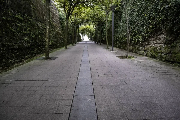 Detalhe Passeio Para Pedestres Cidade Relaxar Desconectar — Fotografia de Stock