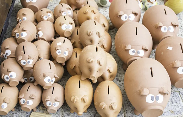 Ceramic pig piggy banks — Stock Photo, Image