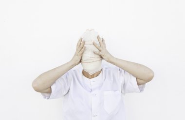 Blindfolded person