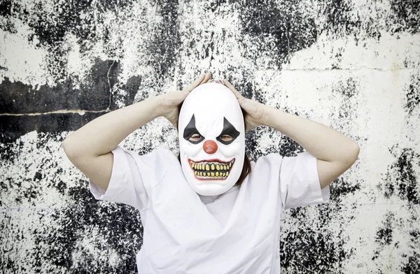 Individual face clown — Stock Photo, Image