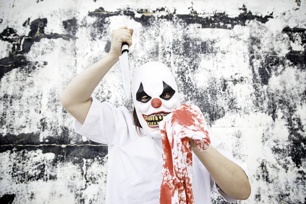 Bloed moordenaar clown — Stockfoto