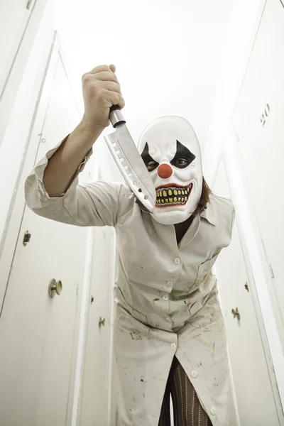 Psychotische clown — Stockfoto