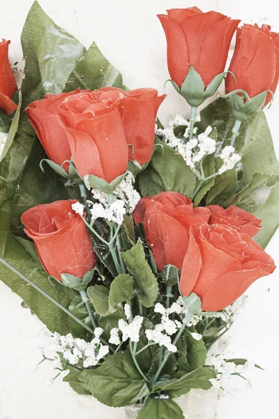 Tejido de rosas rojas — Foto de Stock