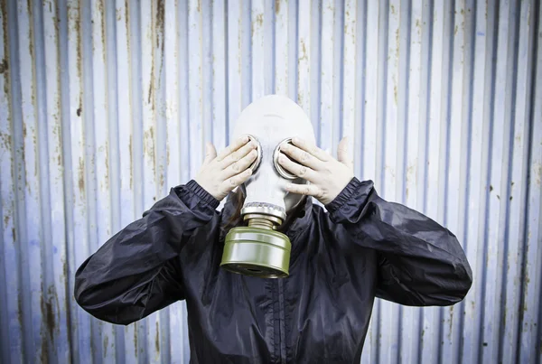 Ziek Gas Masker — Stockfoto