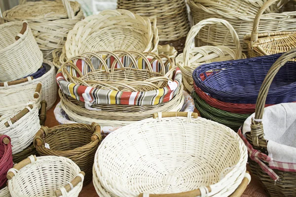 Wicker baskets for sale — Stock Photo, Image