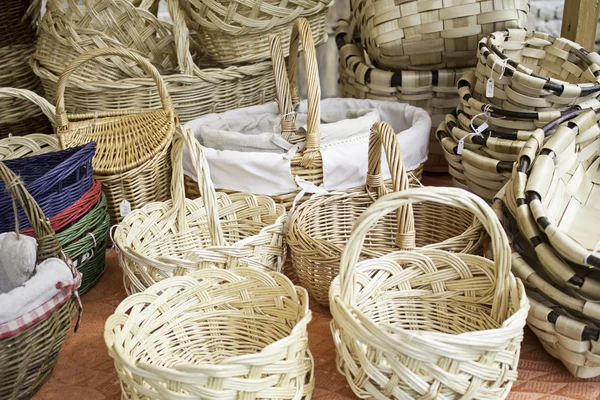 Small wicker baskets — Stock Photo, Image