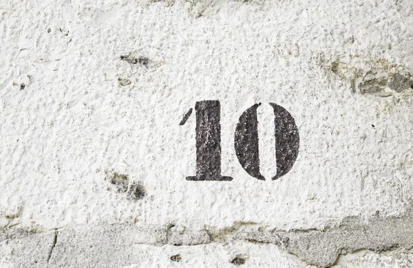 Number ten wall — Stock Photo, Image