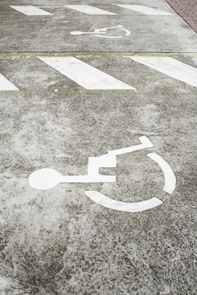 Carretera símbolo discapacitado — Foto de Stock