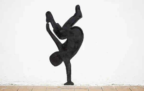 Silueta breakdance — Foto de Stock