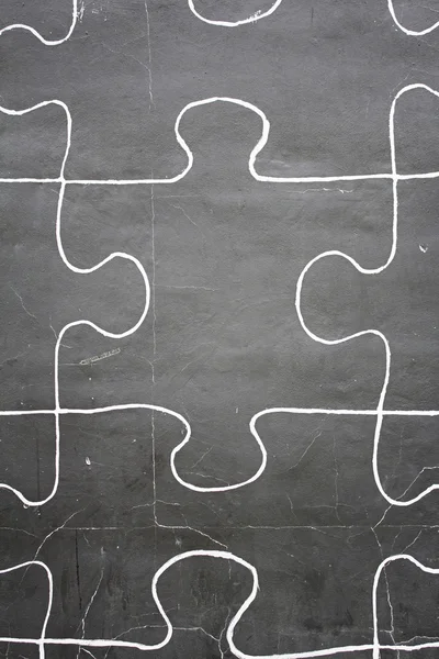 Black piece puzzle — Stock Photo, Image