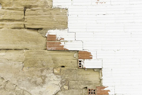 Broken white bricks — Stock Photo, Image