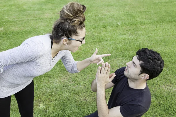 Man apologizes — Stock Photo, Image