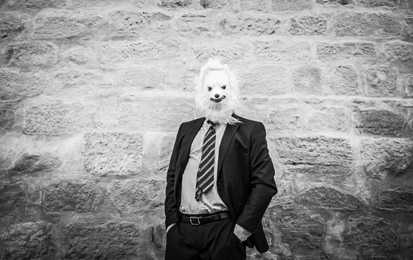 Άνθρωπος κοστούμι μάσκα — Φωτογραφία Αρχείου