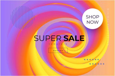 soyut parlak çok renkli vektör şablonu hafif arkaplan üzerinde hacimli bükülmüş figür ve harf süper satış 