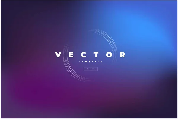 Modelo Vetor Minimalista Com Fundo Azul Roxo Borrão Círculos Linhas — Vetor de Stock