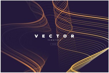 Siyah arkaplanda Altın Dalga Avı çizgileri