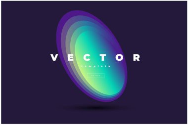 Siyah arkaplanda çok renkli parlak elipslerle minimal koyu renkli zarif vektör tasarımı