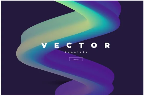 Diseño Moderno Vectores Dinámicos Con Línea Volumétrica Brillante Multicolor Sobre — Vector de stock