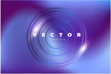 Bulanık arkaplanda daireler ve parlaklığı olan minimalist mor vektör tasarımı