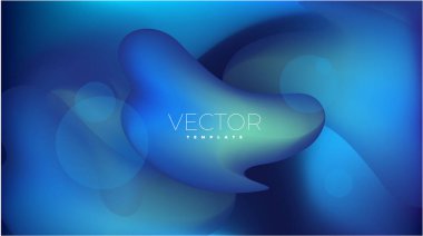 güzel mavi bulanık arka plan hacim biçimsiz geometri formu ve parlaklık