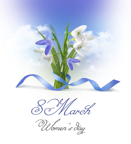 букет подснежников
