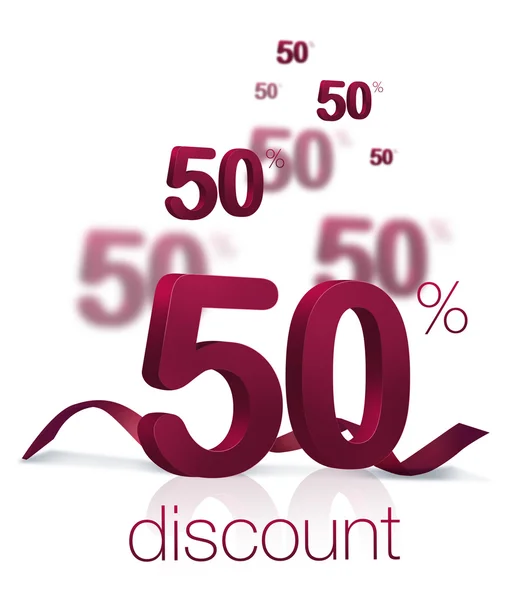 Sconto 50 per cento — Foto Stock