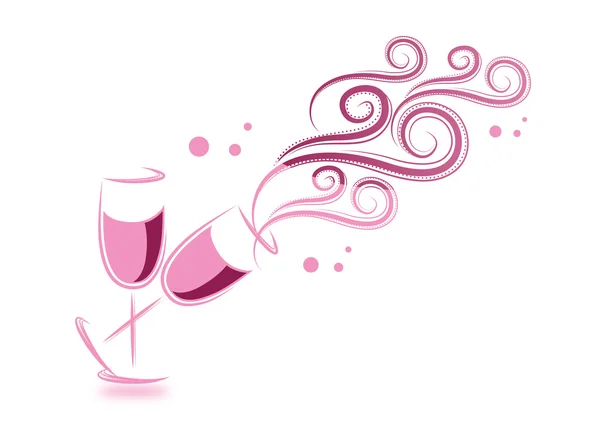 Glass of wine — Stock Vector