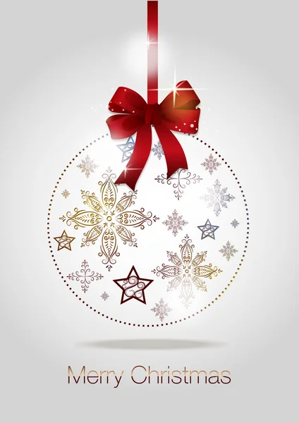Novoroční přání s obrázkem vánoční dekorace — Stockový vektor
