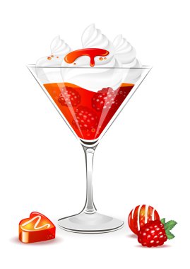 Berry tatlı krem şanti ve reçel ile