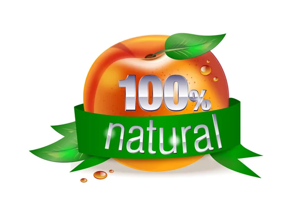 Sticker produit 100 % naturel — Image vectorielle