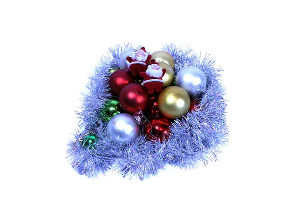 Christmas toys balls. Isolated object on white background. — Stock Photo, Image