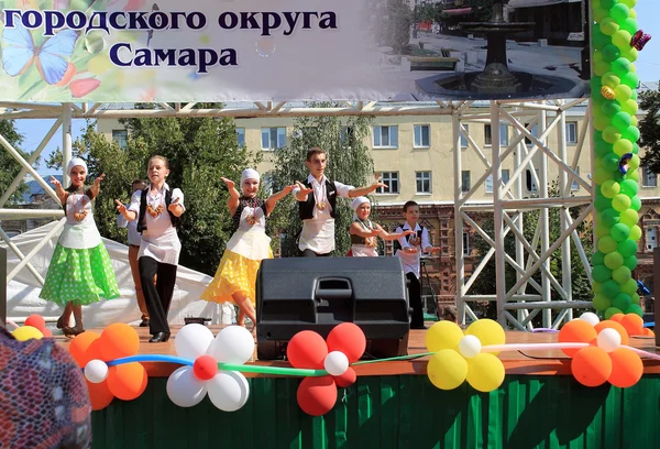 Samara, Rússia - 24 de agosto de 2014: a performance musical do — Fotografia de Stock