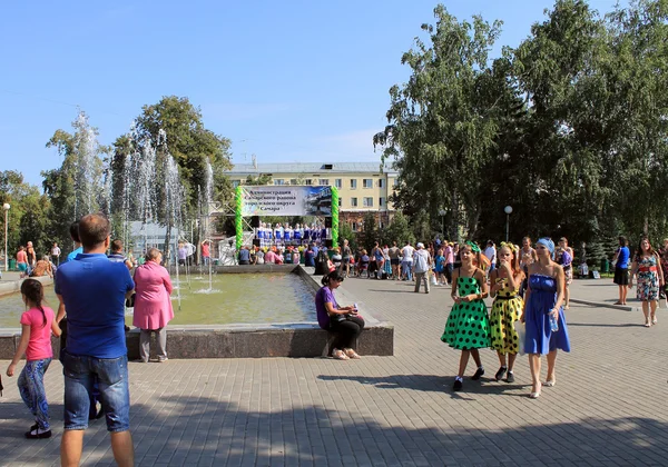 Samara, Federacja Rosyjska - 24 sierpnia 2014: spektakl muzyczny z — Zdjęcie stockowe