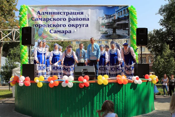 Samara, russland - 24. august 2014: russisches volk gute unbekannte menschen — Stockfoto
