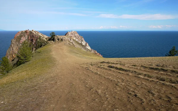 The mysterious island of Olkhon on lake Baikal. The landscape of — Stock Photo, Image