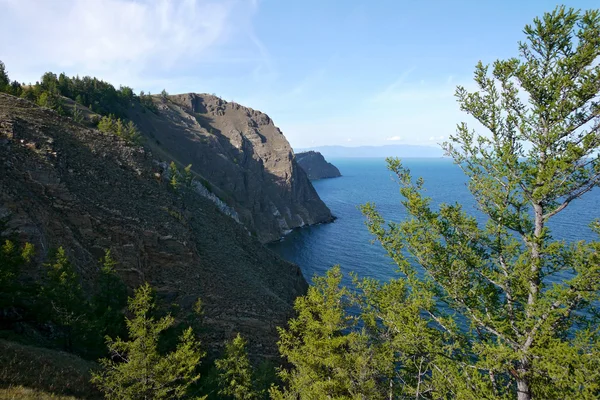 The mysterious island of Olkhon on lake Baikal. The landscape of — Stock Photo, Image