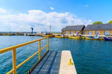 Hel yarımadasındaki Kuznica limanı, Baltık Denizi, Polonya