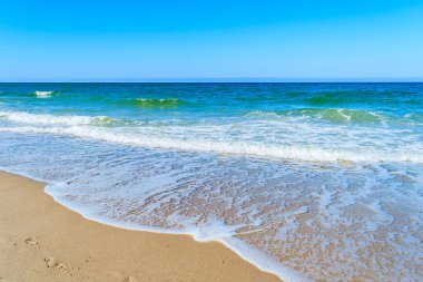 Bir kumsalda deniz dalgaları, Sylt Adası, Almanya