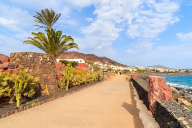 Playa Blanca okyanusta sahil mesire