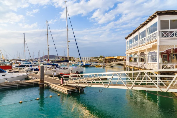 Restaurant and pier in Rubicon port — ストック写真