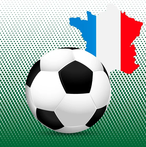 2016 футбольний чемпіонат Європи. Франція. М'яч і заміських межує з прапором кольори. — стоковий вектор