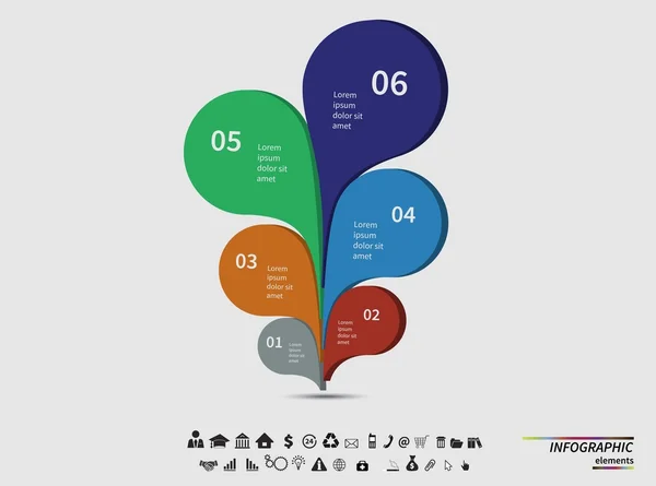 Vektorvorlage-Infografik für Ihre Unternehmenspräsentation, Diagramm und Grafik mit Textbereichen — Stockvektor