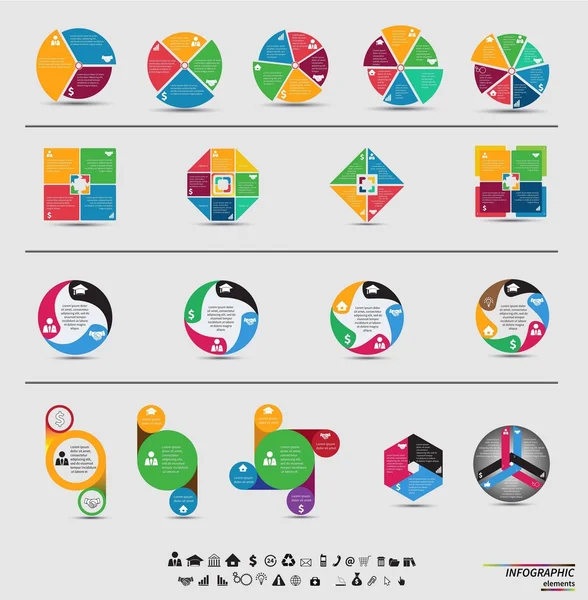 Vector sjabloon infographic voor uw bedrijfspresentatie, diagram en een grafiek met tekstgebieden — Stockvector