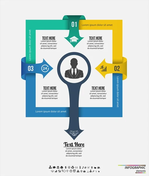 Infographic mall. Designkoncept för presentation eller diagram. Vector Eps10. — Stock vektor